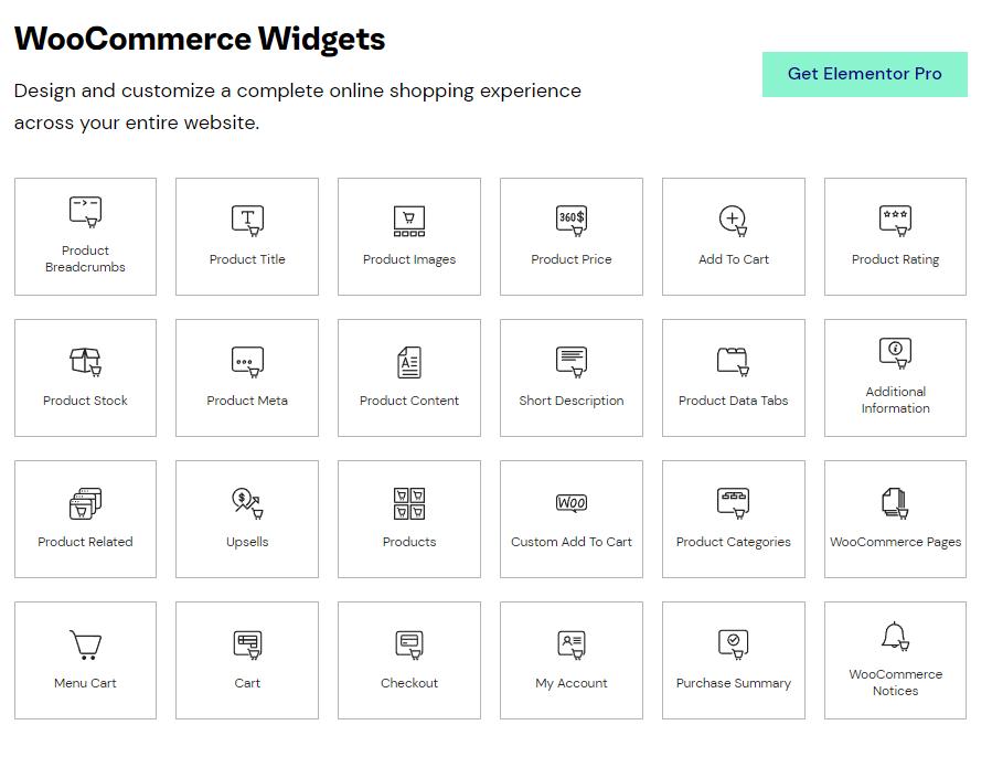 10 Elementor Recenze Pro Woocommerce Widgets