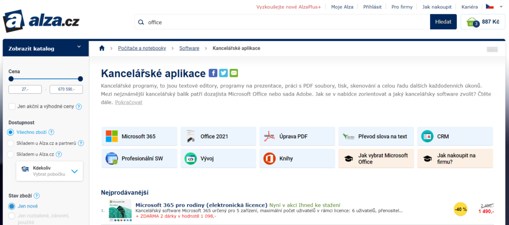 Alza Prodej Kancelarskych Aplikaci
