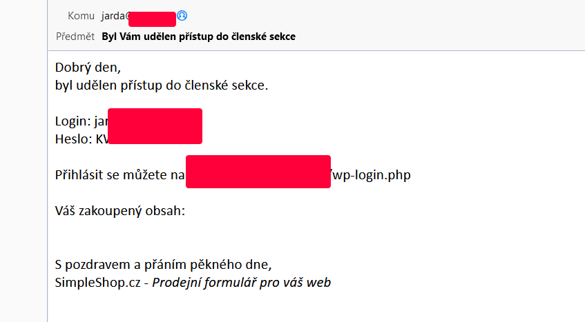 12 Simpleshop Pristup Do Clenske Sekce