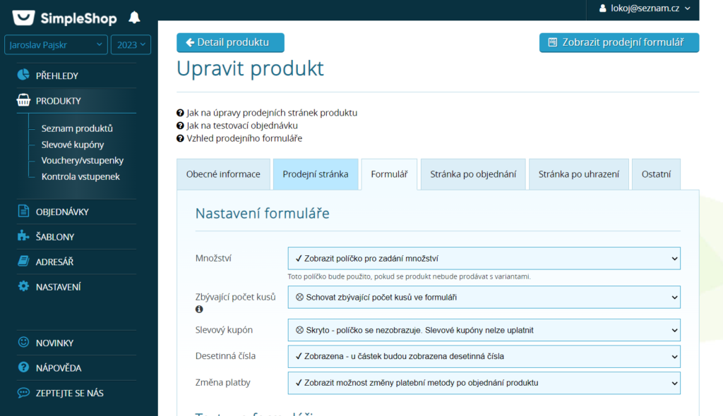 3 Simpleshop Nastaveni Prodejniho Formulare