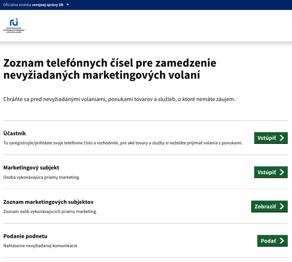 Slovenska Legislativa Blokovani Cisla