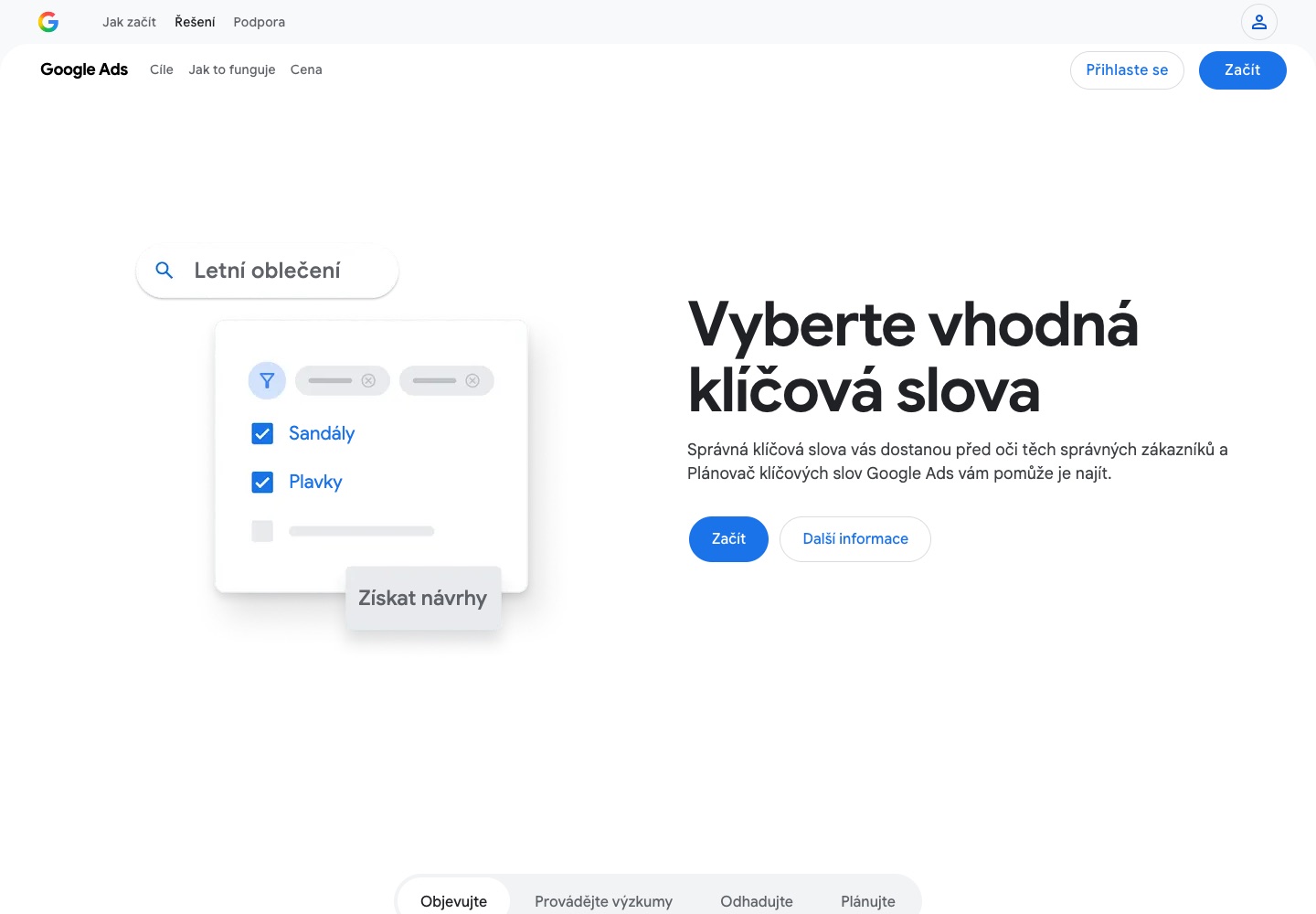 &Uacute;vodn&iacute; str&aacute;nka n&aacute;stroje Google Keyword Planner &ndash; sn&iacute;mek z 19. 10. 2026