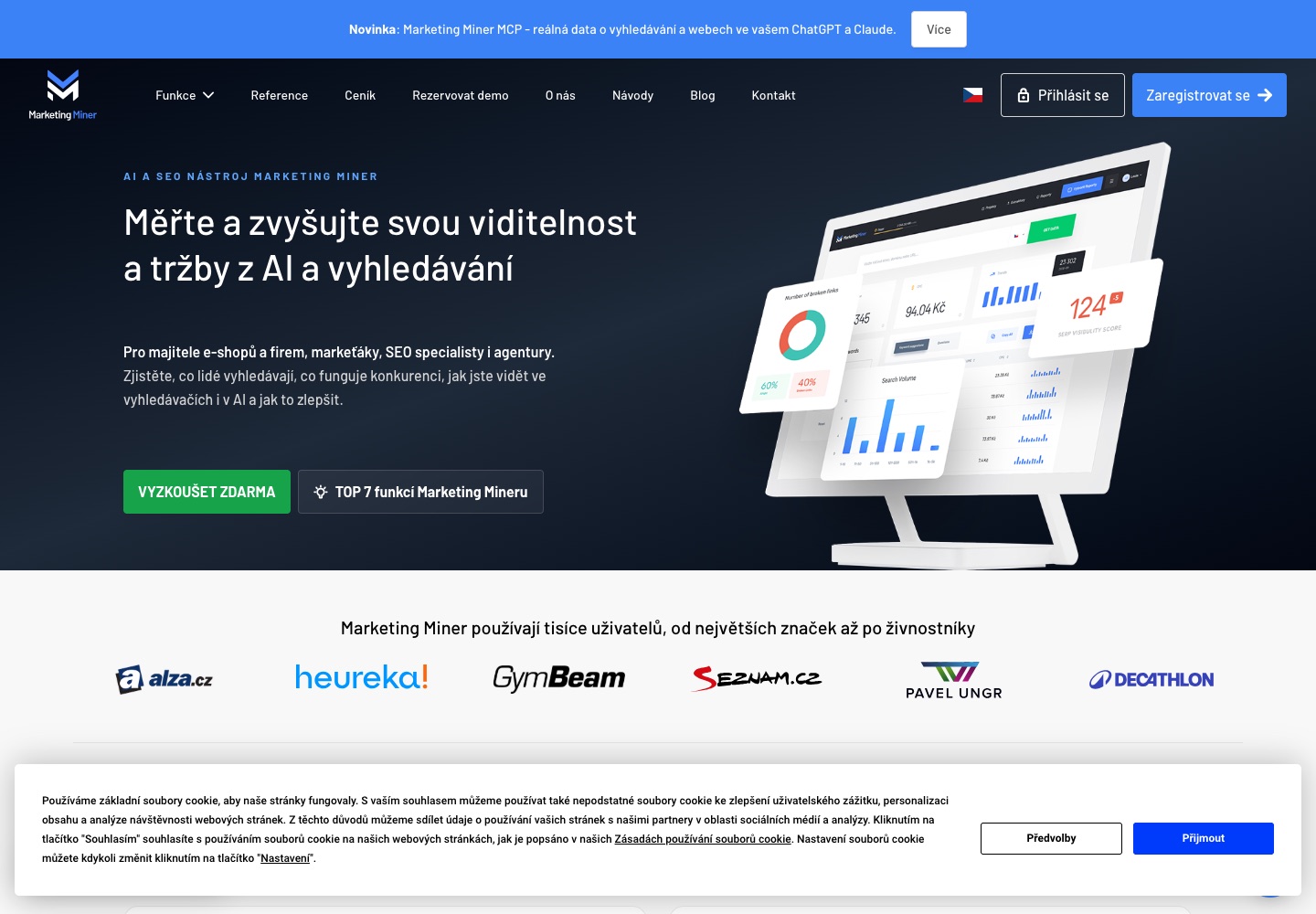 &Uacute;vodn&iacute; str&aacute;nka n&aacute;stroje Marketing Miner &ndash; sn&iacute;mek z 19. 10. 2026